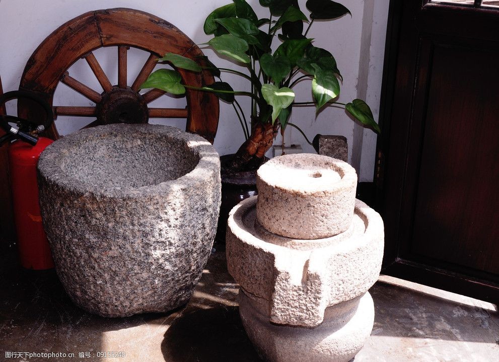 岭南印象园石磨图片