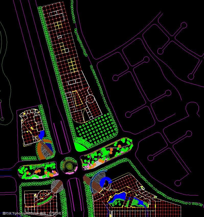 高尔夫别墅地形图图片
