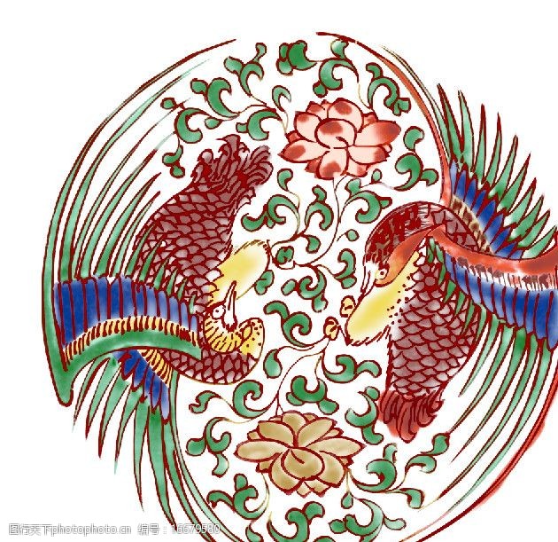 關鍵詞:鳳凰通道分層 鳳凰 陶瓷花紋 花紋 線條 龍鳳花紋 psd分層素材