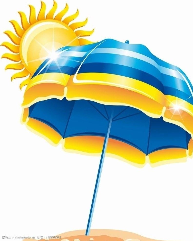 夏日太阳遮阳伞图片