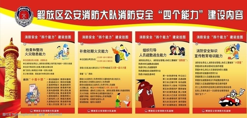 消防安全四个能力宣传图片