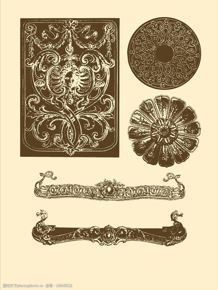 欧洲宫廷花纹 纹样图片