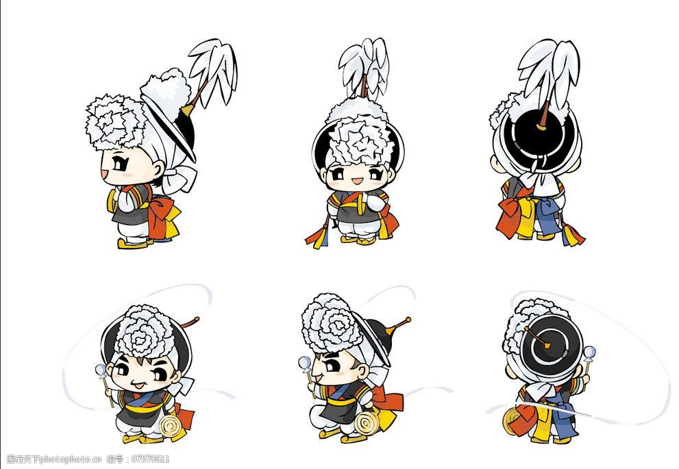 朝鲜传统服饰可爱矢量素材 朝鲜 韩国 传统 服饰 可爱 跆拳道 卡通