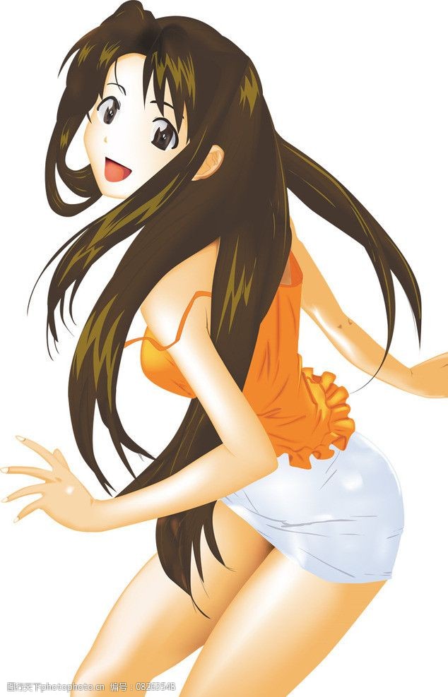 矢量美女卡通美女图片