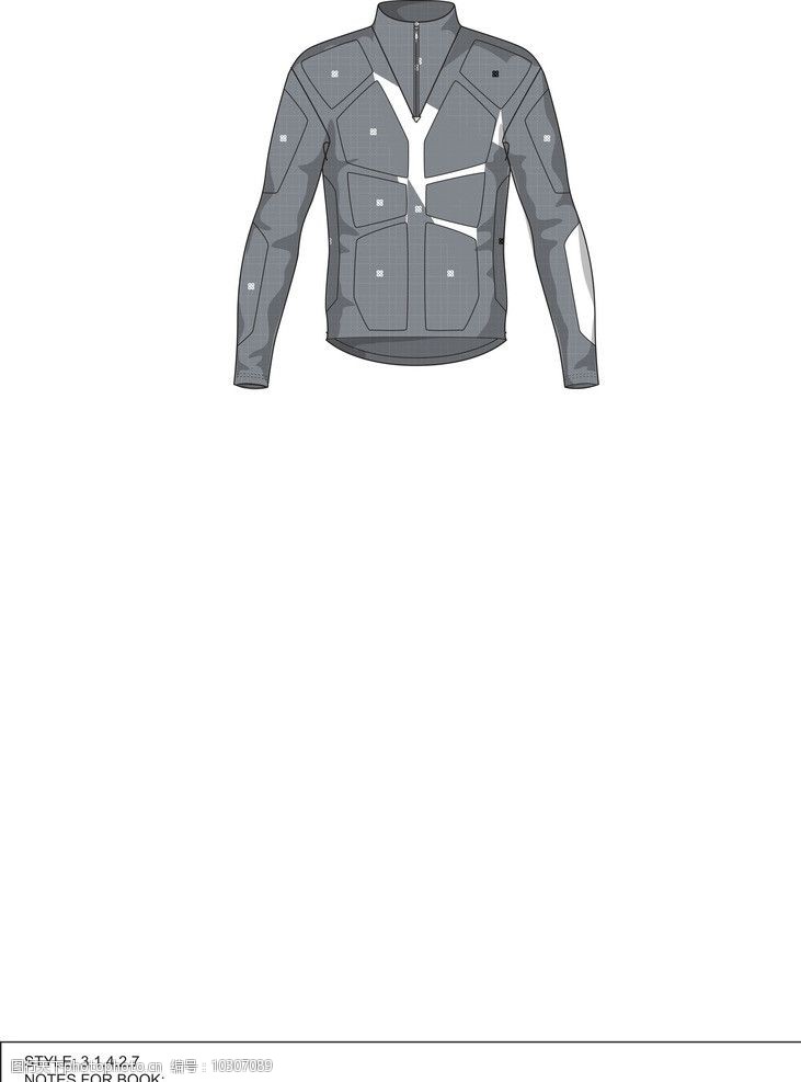 关键词:时尚夹克 时尚 男款 夹克 灰色 设计 服装 打板 色板 矢量