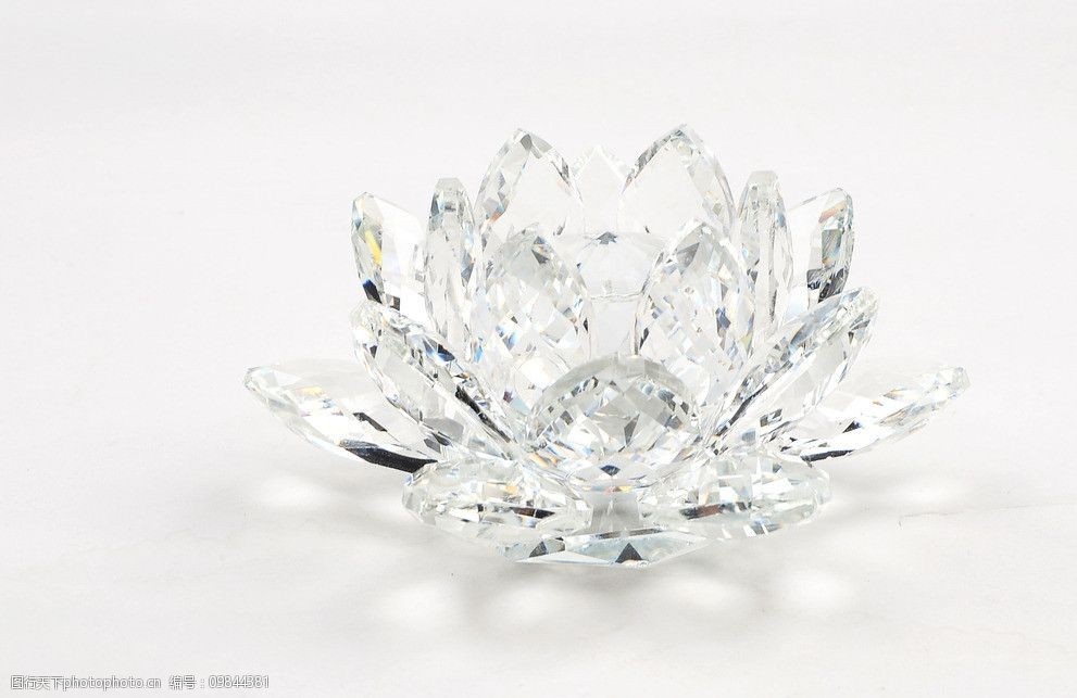 水晶莲花白色图片