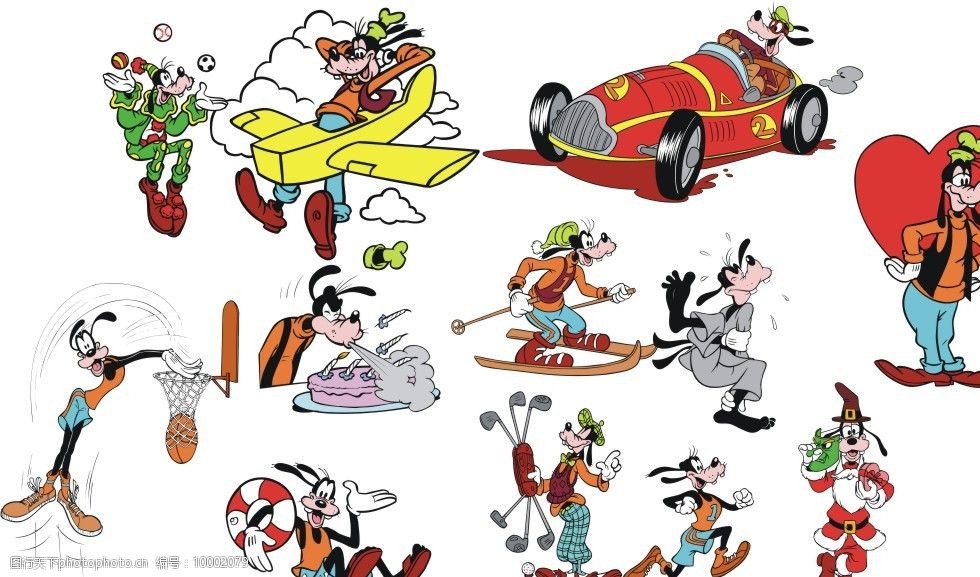 米老鼠高飞矢量图图片