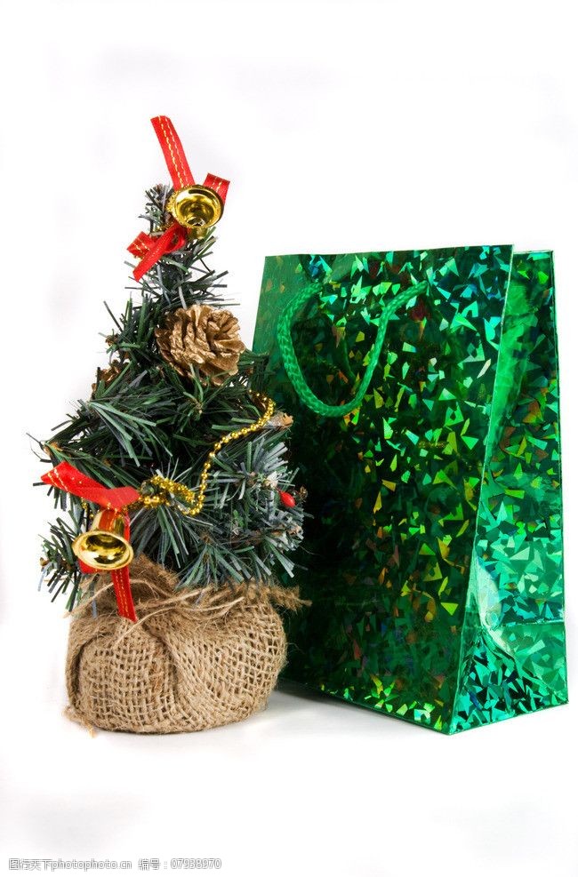 圣诞树和包装袋图片