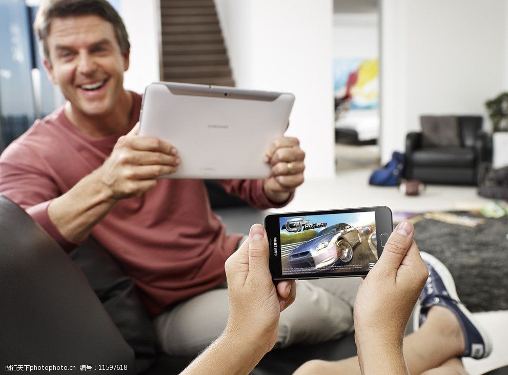 三星手机生活场景摄影图片