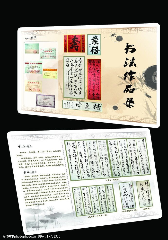 书法作品展示画册图片
