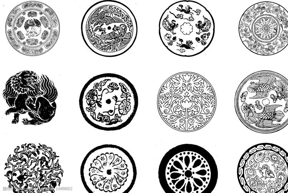 矢量圆纹图案图片