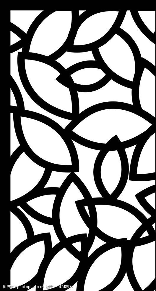 叶子镂空 叶子雕花 镂空图案 隔断 屏风 花边花纹 底纹边框 设计 bmp