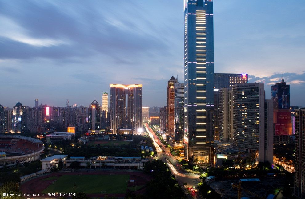 中信夜景 中信 天河北 夜景 廣州夜景 燈影 樓房 高樓 大廈 建築景觀