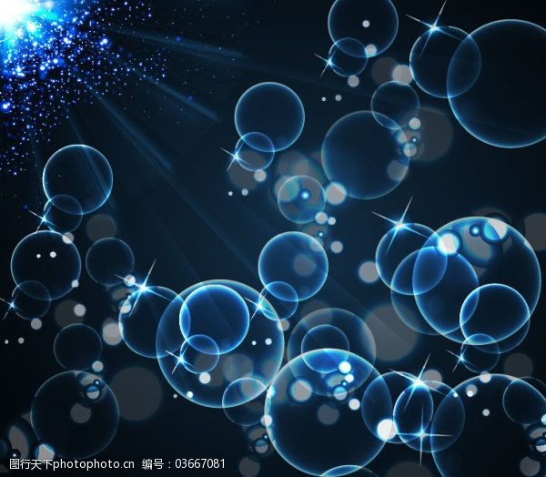 矢量潮流泡泡星光背景