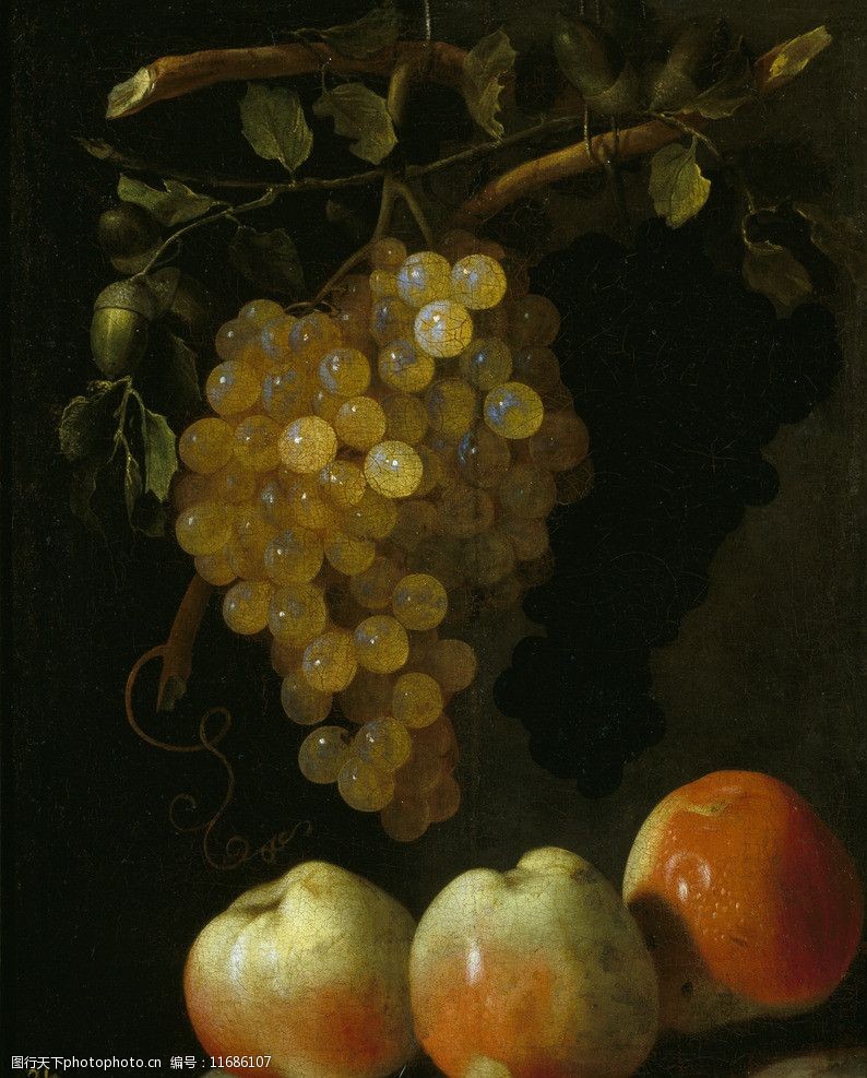 关键词:油画静物 水果 油画 静物 古典 葡萄 苹果 绘画书法 文化艺术