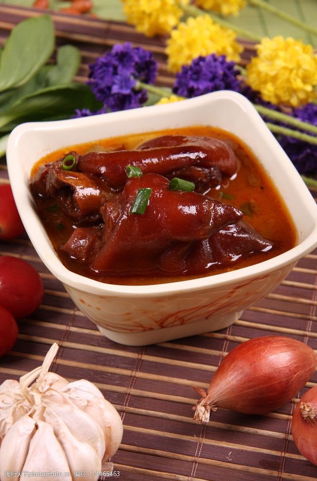红烧猪蹄传统美食美食图图片图片-图行天下图库