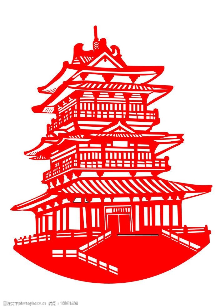 赣文昌阁剪纸图片