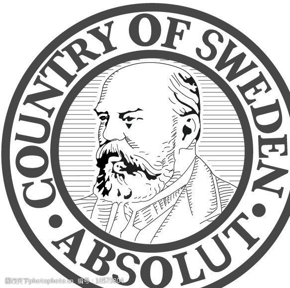 绝对伏特加logo标志矢量图老人头标志图片